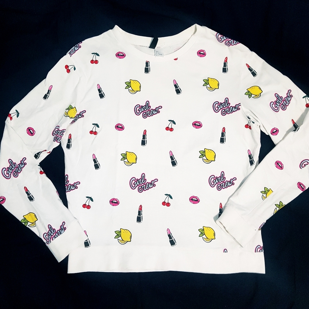 Girl Crew White sweatshirt